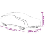 vidaXL Car Cover for Sedan with Buckle Straps Full Silver M PEVA