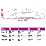 vidaXL Car Cover for Sedan with Buckle Straps Full Silver M PEVA