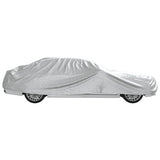 vidaXL Car Cover for Sedan with Buckle Straps Full Silver L PEVA