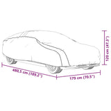 vidaXL Car Cover for Sedan with Buckle Straps Full Silver L PEVA