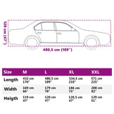 vidaXL Car Cover for Sedan with Buckle Straps Full Silver L PEVA