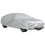 vidaXL Car Cover for Sedan with Buckle Straps Full Silver XL PEVA