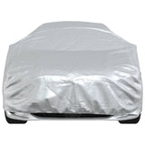 vidaXL Car Cover for Sedan with Buckle Straps Full Silver XXL PEVA