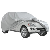 vidaXL Car Cover for SUV with Buckle Straps Full Silver M PEVA