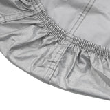 vidaXL Half Car Cover with Hooks Silver M PEVA