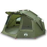 vidaXL Fishing Tent 5-Person Olive Green Waterproof