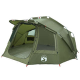 vidaXL Fishing Tent 5-Person Olive Green Waterproof