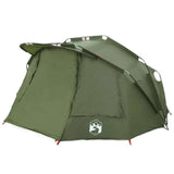 vidaXL Fishing Tent 5-Person Olive Green Waterproof