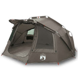 vidaXL Fishing Tent 5-Person Grey Waterproof