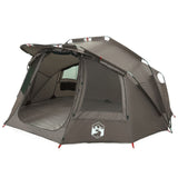 vidaXL Fishing Tent 5-Person Grey Waterproof