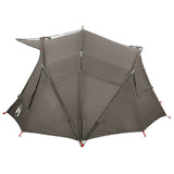 vidaXL Fishing Tent 5-Person Grey Waterproof