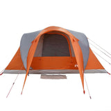 vidaXL Family Tent Dome 6-Person Grey and Orange Waterproof