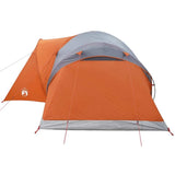 vidaXL Family Tent Dome 6-Person Grey and Orange Waterproof