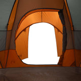 vidaXL Family Tent Dome 6-Person Grey and Orange Waterproof