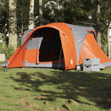 vidaXL Family Tent Dome 6-Person Grey and Orange Waterproof