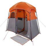 vidaXL Shower Tent 2-Person Grey and Orange Waterproof