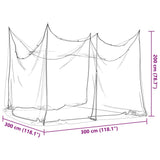 vidaXL Mosquito Net for Indoor Outdoor 156 Mesh Black 300x300x200 cm