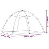 vidaXL Mosquito Net Mongolia with Doors 220 Mesh White 200x120x130 cm