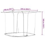 vidaXL Hanging Mosquito Net 156 Mesh White 220x150x180 cm