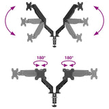 vidaXL Dual Monitor Arm for Max 27 Inch Screen VESA 75/100 mm 20 kg