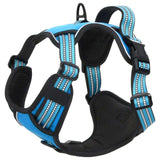 vidaXL Dog Harness with Reflective Stripes Adjustable Blue L