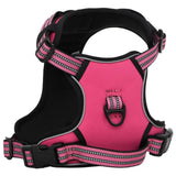 vidaXL Dog Harness with Reflective Stripes Adjustable Pink L