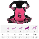 vidaXL Dog Harness with Reflective Stripes Adjustable Pink L