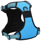 vidaXL Dog Harness with Lead & Collar Adjustable Blue M