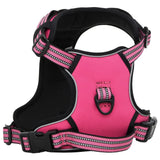 vidaXL Dog Harness with Lead & Collar Adjustable Pink M