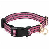 vidaXL Dog Harness with Lead & Collar Adjustable Pink M