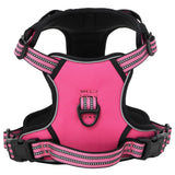 vidaXL Dog Harness with Lead & Collar Adjustable Pink M