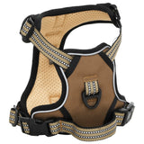 vidaXL Dog Harness with Lead & Collar Adjustable Brown L