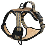 vidaXL Dog Harness with Lead & Collar Adjustable Brown L