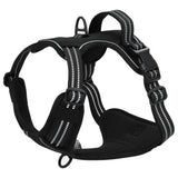 vidaXL Dog Harness with Lead & Collar Adjustable Black XL