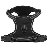 vidaXL Dog Harness with Lead & Collar Adjustable Black XL