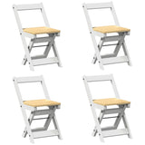 vidaXL Dining Chairs Foldable 4 pcs Corona White Solid Wood Pine