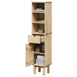 vidaXL Bathroom Cabinet OTTA 35x30x159 cm Solid Wood Pine