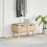 vidaXL Hallway Bench OTTA 80x40x45 cm Solid Wood Pine