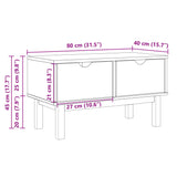 vidaXL Hallway Bench OTTA 80x40x45 cm Solid Wood Pine