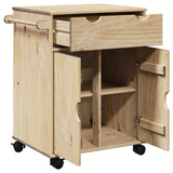 vidaXL Kitchen Trolley OTTA 71x45x80 cm Solid Wood Pine