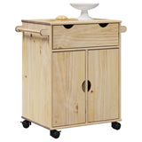 vidaXL Kitchen Trolley OTTA 71x45x80 cm Solid Wood Pine