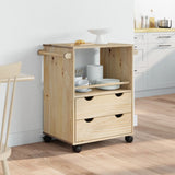 vidaXL Kitchen Trolley OTTA 71x45x80 cm Solid Wood Pine