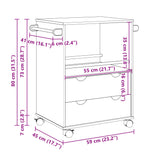 vidaXL Kitchen Trolley OTTA 71x45x80 cm Solid Wood Pine