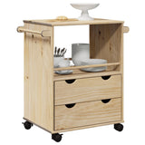 vidaXL Kitchen Trolley OTTA 71x45x80 cm Solid Wood Pine