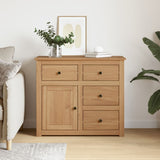 vidaXL Sideboard with Drawers Panama 93x40x80 cm Solid Wood Pine