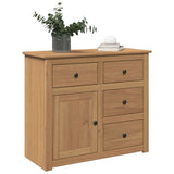 vidaXL Sideboard with Drawers Panama 93x40x80 cm Solid Wood Pine