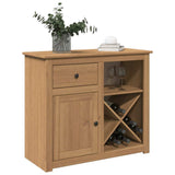 vidaXL Sideboard with Drawer Panama 93x40x80 cm Solid Wood Pine