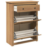 vidaXL Shoe Cabinet Panama 80x35x105 cm Solid Wood Pine