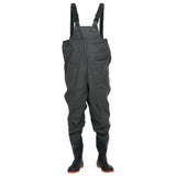 vidaXL Chest Waders with Boots Dark Green Size 40