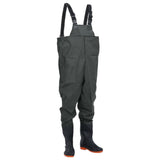 vidaXL Chest Waders with Boots Dark Green Size 40